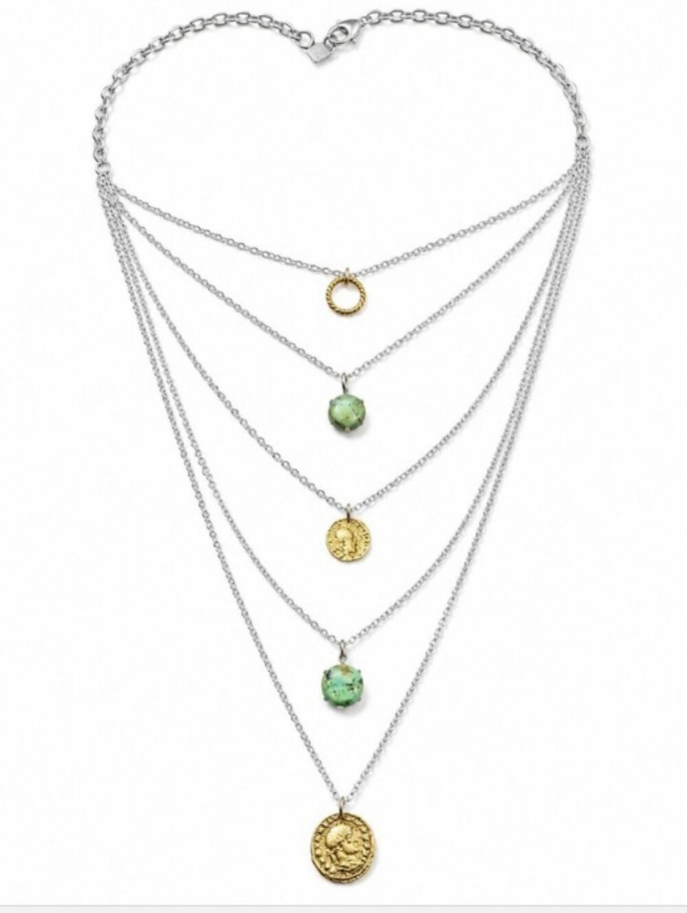 TAT2 Designs 14K Gold Plated Antique Coin Necklace